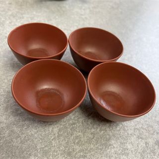 【新品未使用】備前焼　湯呑み　4客　(食器)