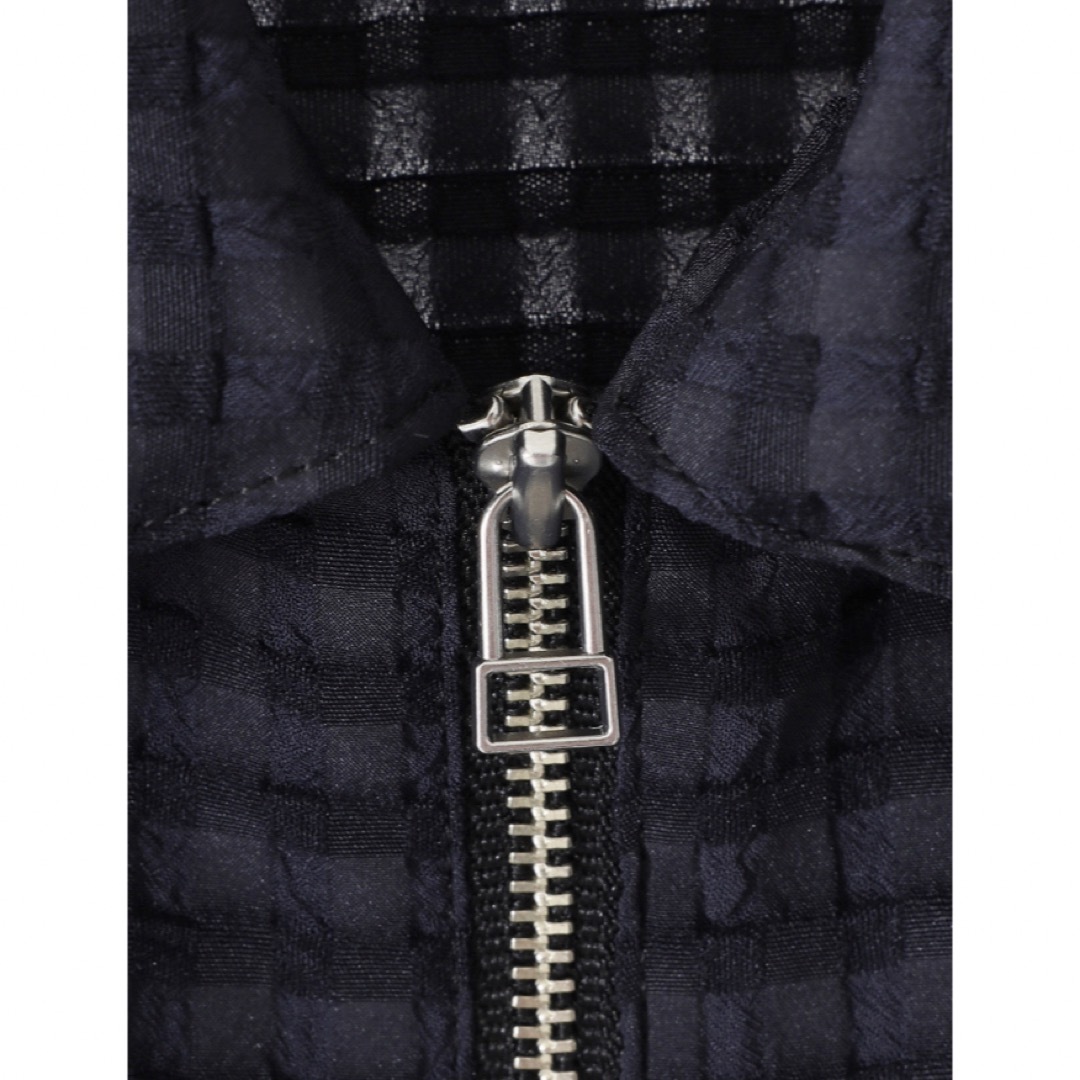 23ssURU CHECK POLYESTER - ZIP UP BLOUSON