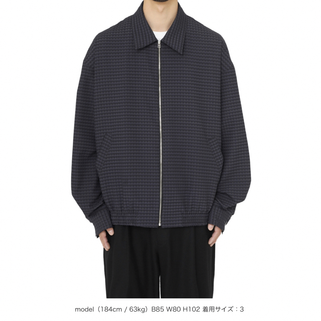 23ssURU CHECK POLYESTER - ZIP UP BLOUSON