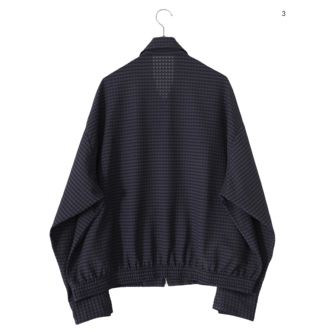 23ssURU CHECK POLYESTER - ZIP UP BLOUSON