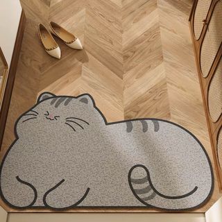 ラグマット 泥落とし 洗える 玄関マット 屋外 屋内 カーペット ネコ ...