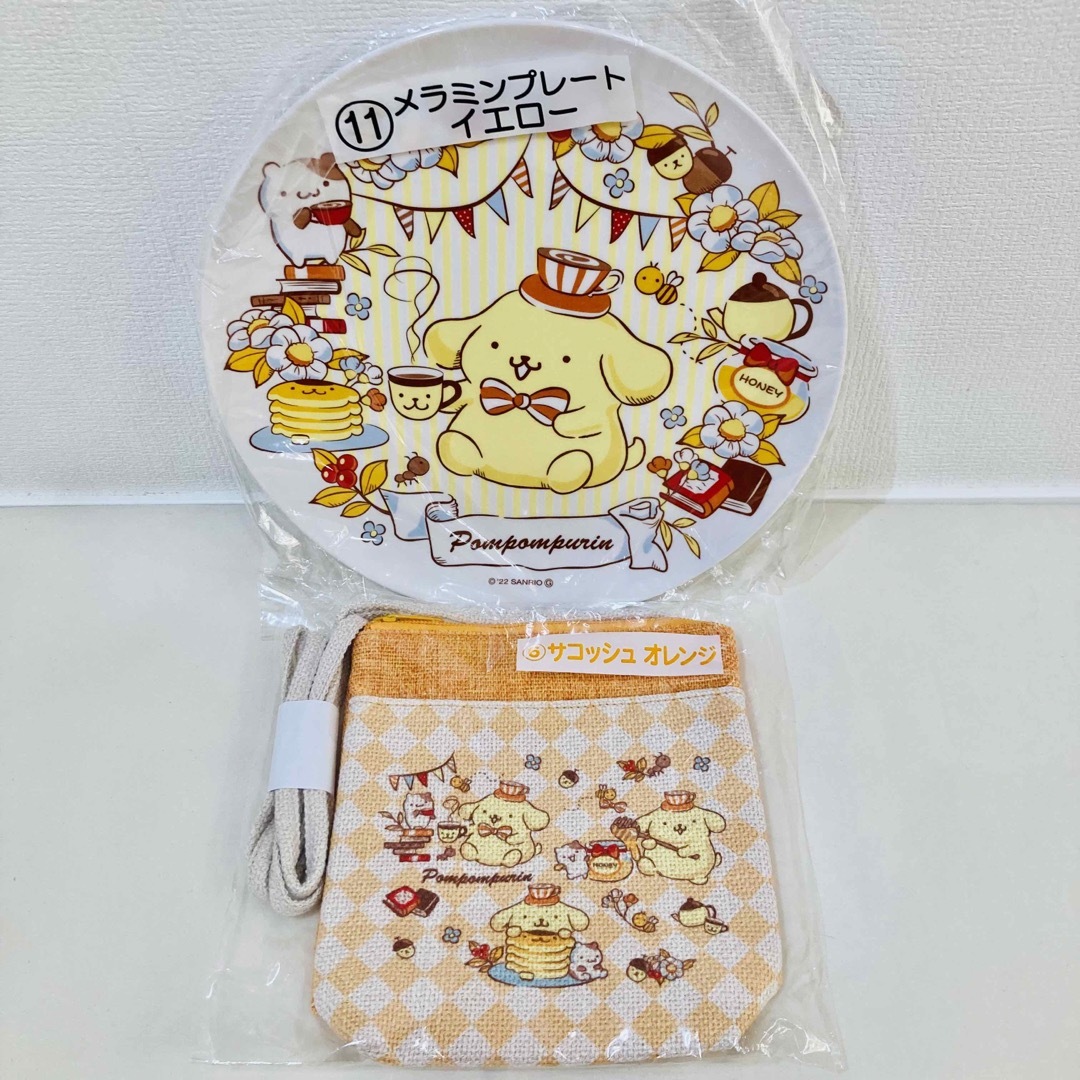 サンリオ 【新品・未開封】ポムポムプリンくじ サコッシュメラミンプレート2点セットの通販 by jun サンリオ ポムポムプリン 新品 バッグ プレート 缶バッジカバー