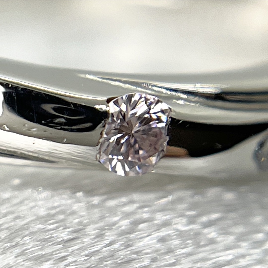 【鑑別書付】希少石 天然ピンクダイヤモンド0.05ct リング 指輪 ジュエリー
