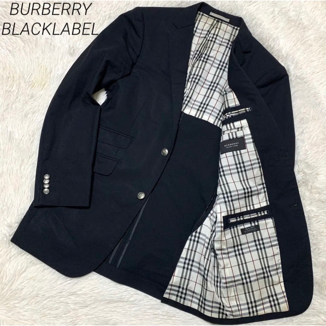 BURBERRY BLACK LABEL(バーバリーブラックレーベル)のBURBERRY BLACK LABEL ジャケット 銀ボタン ノバチェック メンズのジャケット/アウター(テーラードジャケット)の商品写真