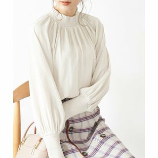 ロペピクニック(Rope' Picnic)の【ベージュ（27）】シャーリングフリルブラウス(シャツ/ブラウス(長袖/七分))