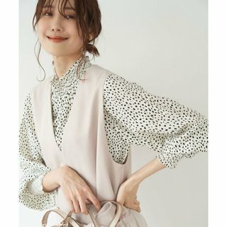 ロペピクニック(Rope' Picnic)の【ベージュ系（28）】シャーリングフリルブラウス(シャツ/ブラウス(長袖/七分))