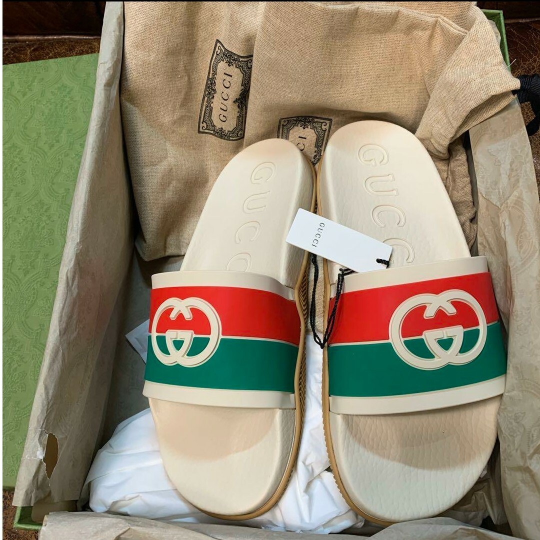 GUCCI グッチ Gスライドサンダル インターロッキング ロゴ
