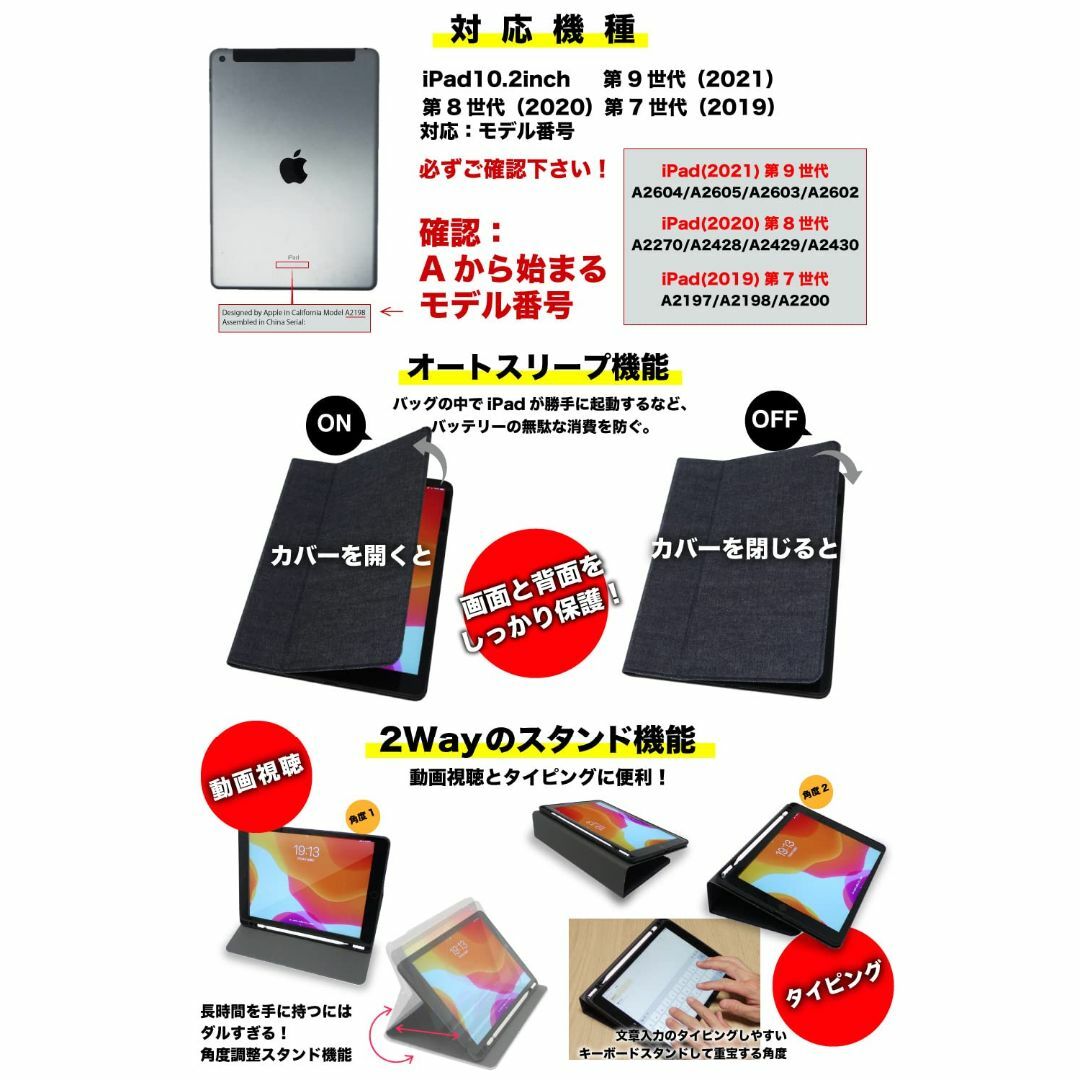 NeedNetwork 岡山デニム ipad 用 ケース 第9世代 第8世代 第