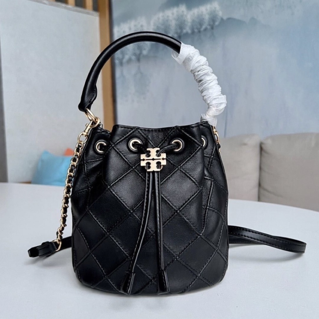 美品 TORY BURCH レザー フレミング 2WAY ショルダーバッグ 黒