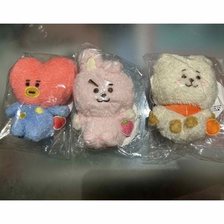 公式 BT21 フルーツ ぬいぐるみ マスコット ビーンドール3点セット ...