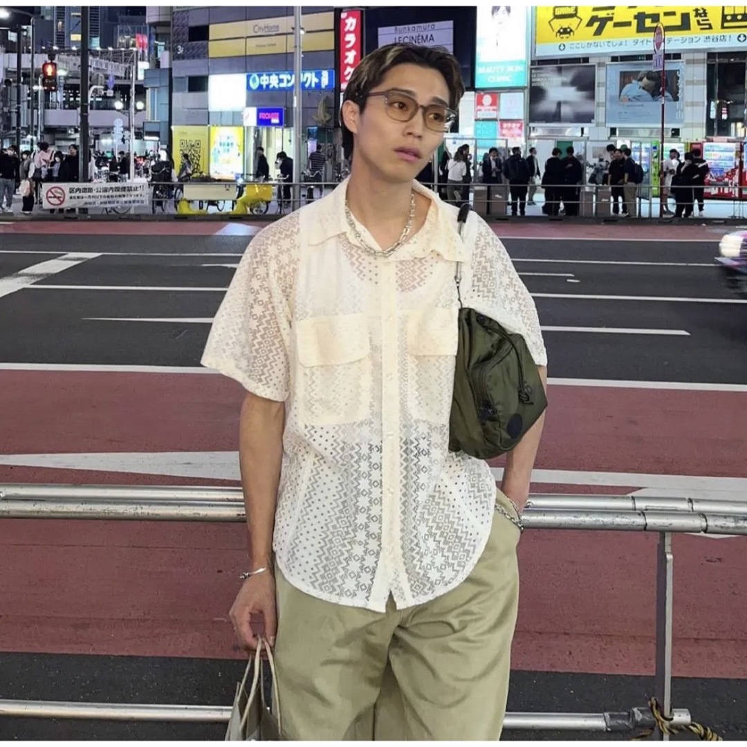 Ballsey(ボールジィ)の【即日発送】ballsy brothers sheer shirt 白 L メンズのトップス(シャツ)の商品写真