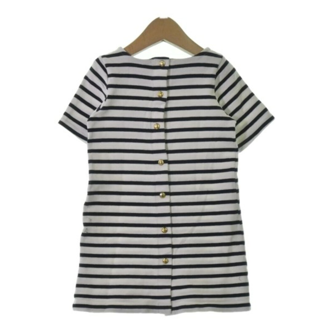 PETIT BATEAU(プチバトー)のPETIT BATEAU ワンピース（その他） 104cm 白x紺(ボーダー) 【古着】【中古】 キッズ/ベビー/マタニティのキッズ服女の子用(90cm~)(ワンピース)の商品写真