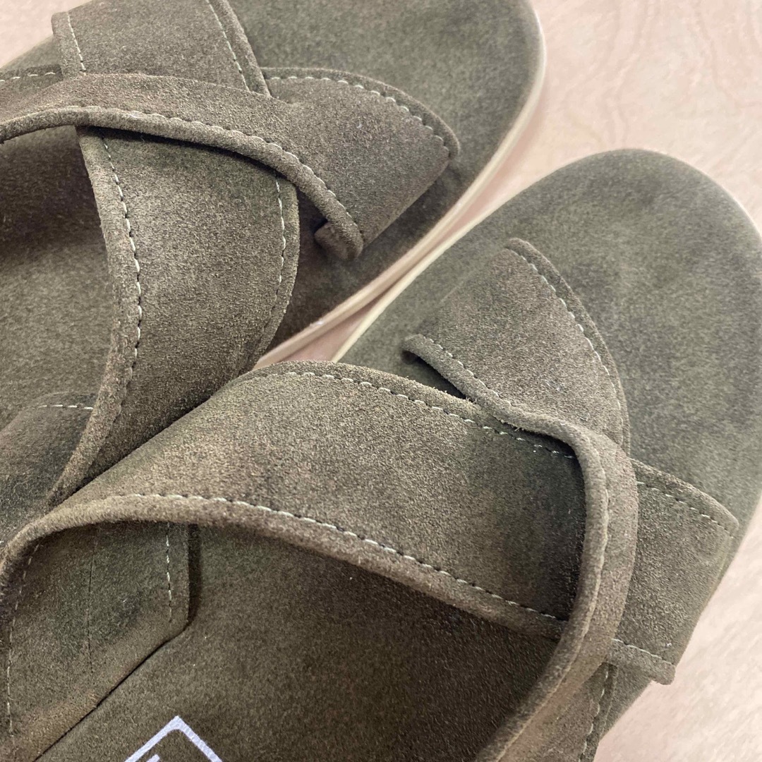 ISLAND SLIPPER Leather Slide US10 ｽｳｪｰﾄﾞ