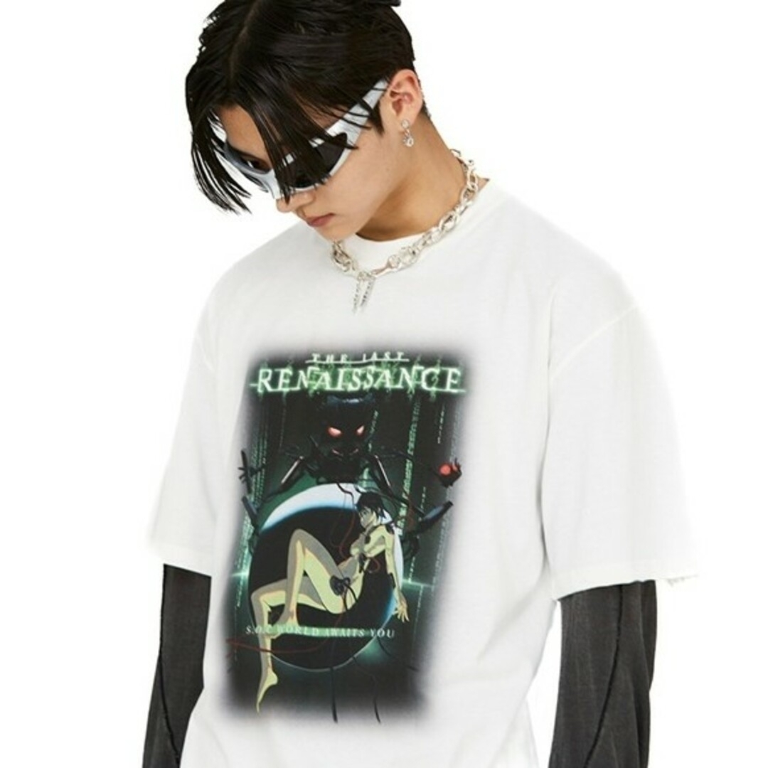 L サンデーオフクラブ 攻殻機動隊風 Tシャツ - Tシャツ/カットソー