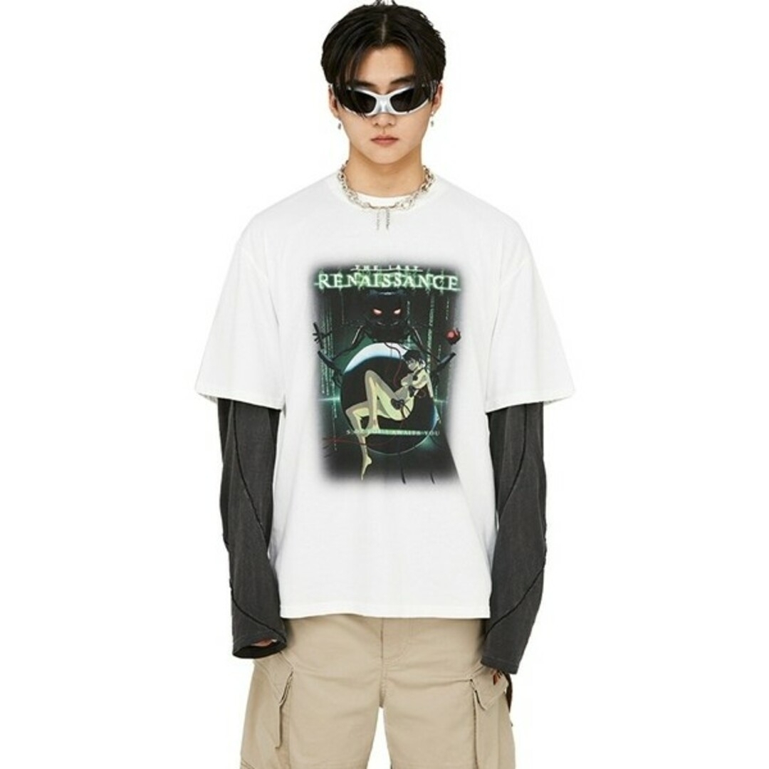 L サンデーオフクラブ 攻殻機動隊風 Tシャツ - Tシャツ/カットソー