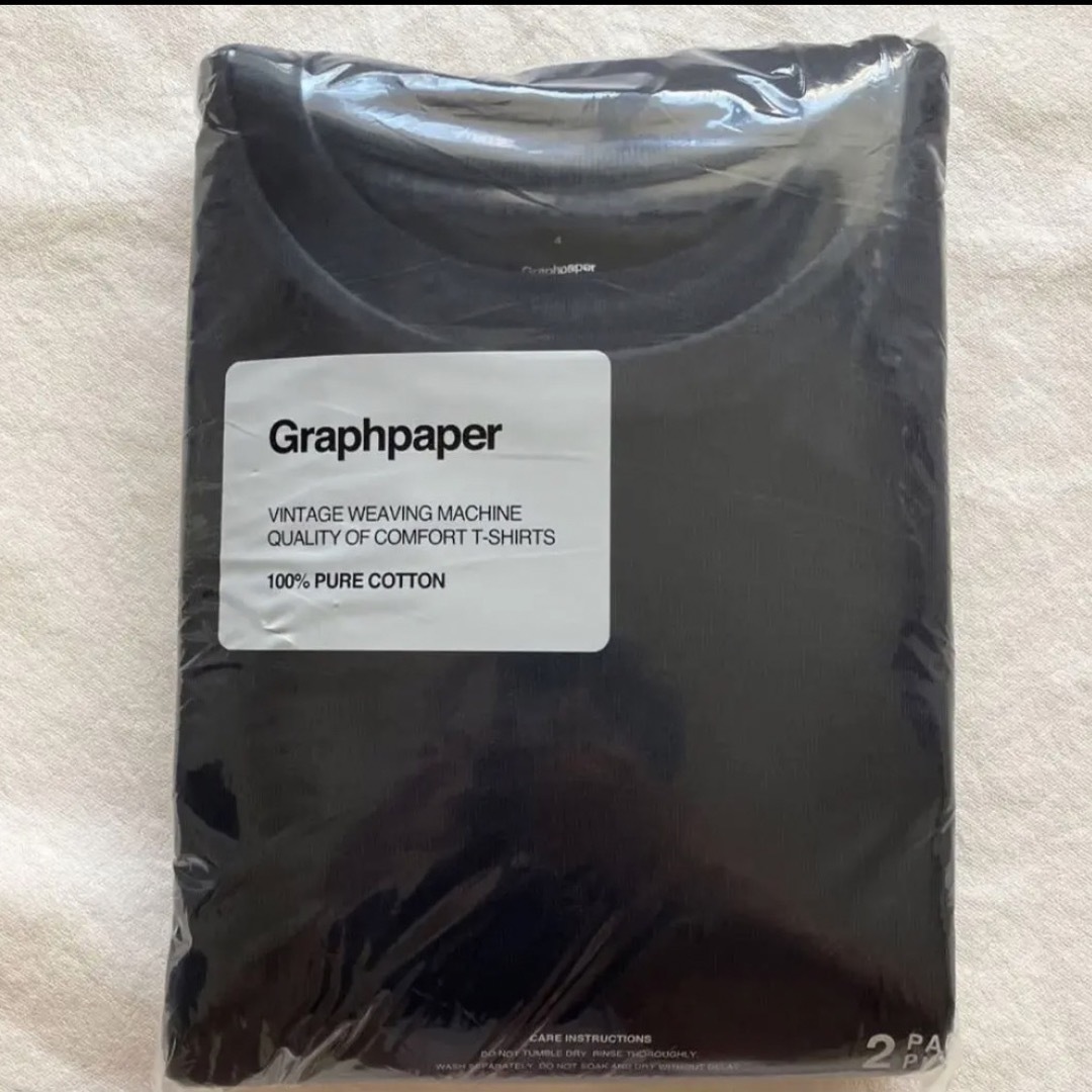 graphpaper グラフペーパー　2-Pack Tシャツ　ブラック　1枚