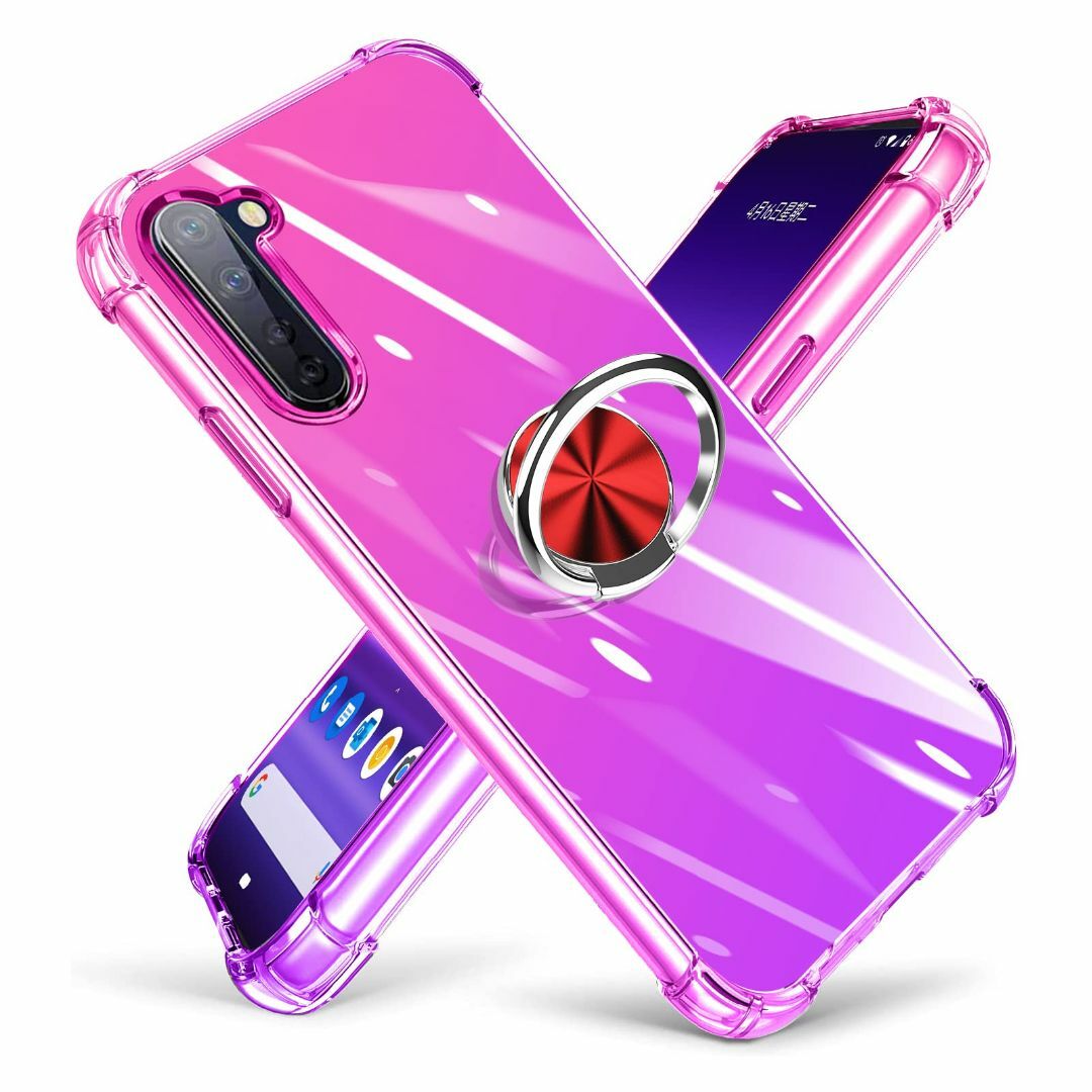 【色: ピンク+パープル】YULNCUZ OPPO Reno3 A ケース リン