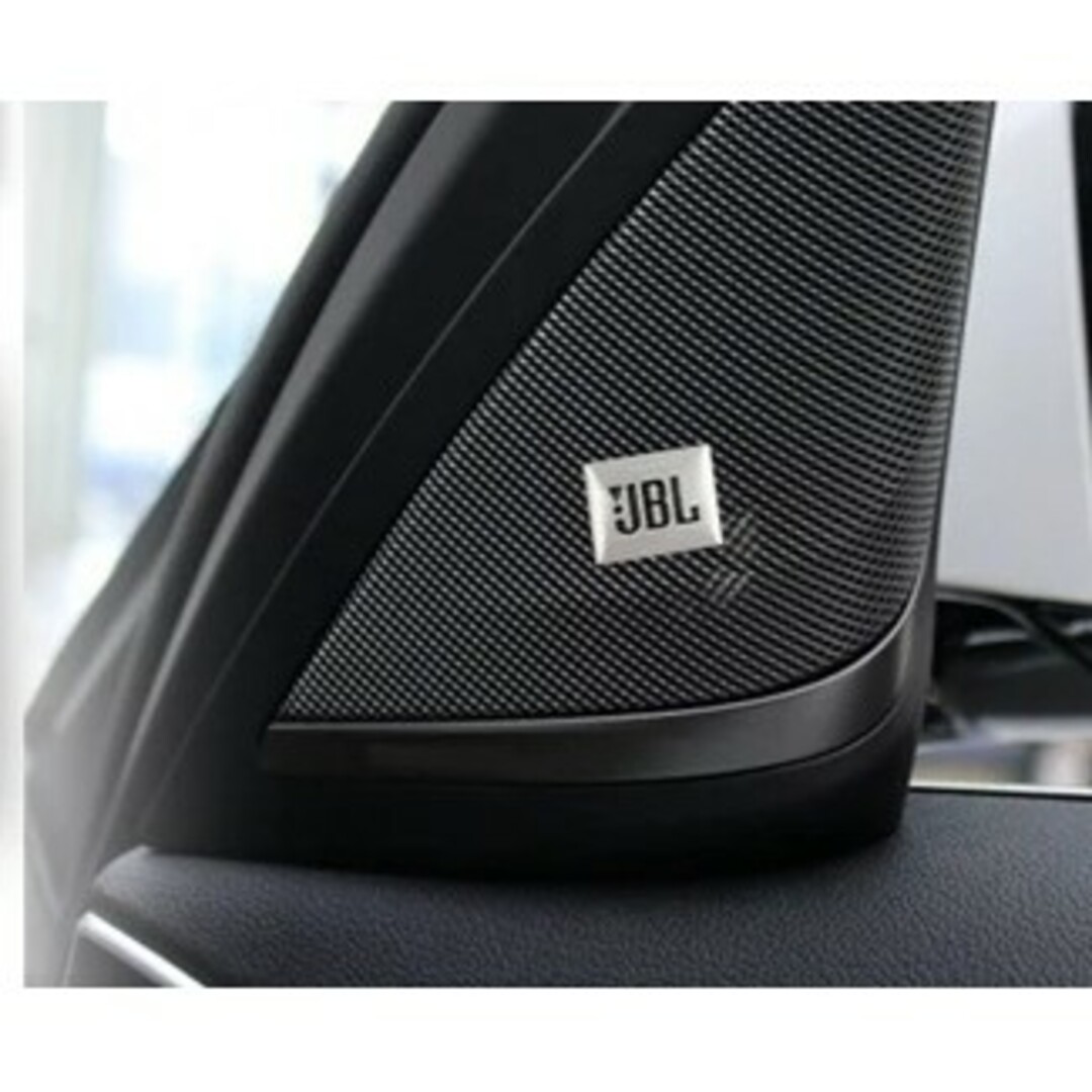 JBL☆スピーカーロゴプレート、エンブレム☆4枚セット☆新品☆送料無料☆ 自動車/バイクの自動車(汎用パーツ)の商品写真