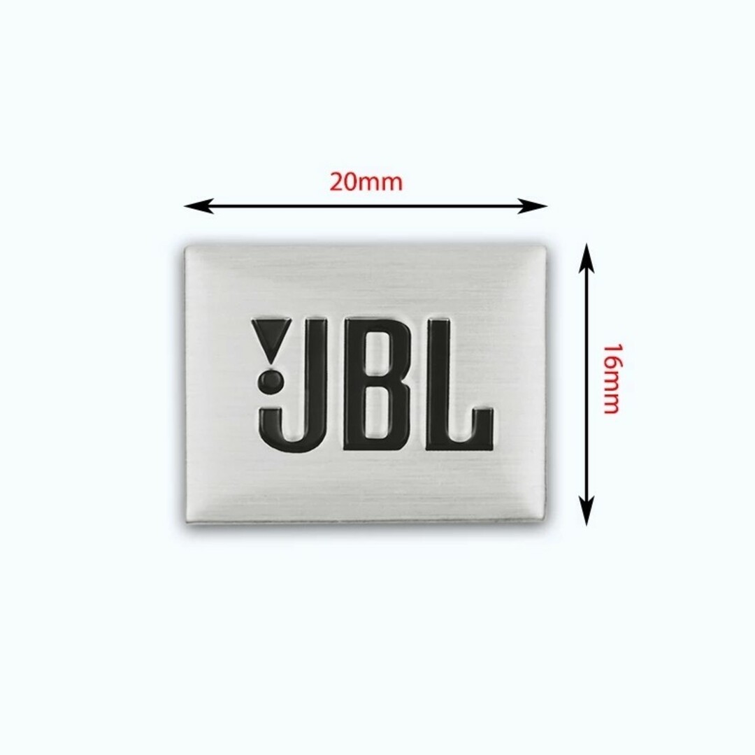 JBL☆スピーカーロゴプレート、エンブレム☆4枚セット☆新品☆送料無料☆ 自動車/バイクの自動車(汎用パーツ)の商品写真