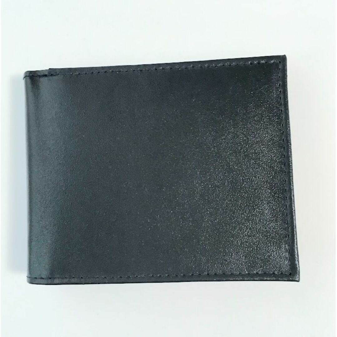 r765 　現品限り【新品・未使用】メンズ　本革　二つ折り財布　ダークブルー メンズのファッション小物(折り財布)の商品写真