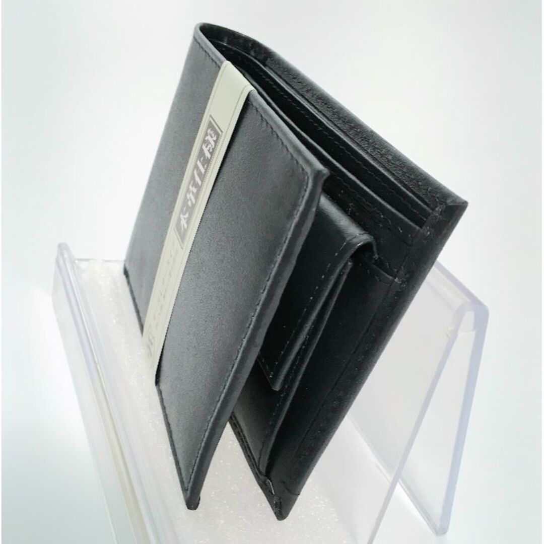 r765 　現品限り【新品・未使用】メンズ　本革　二つ折り財布　ダークブルー メンズのファッション小物(折り財布)の商品写真