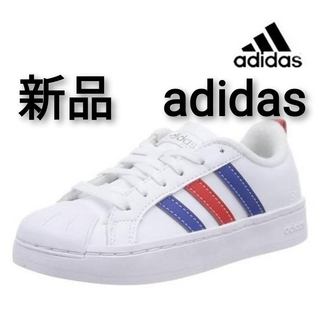 アディダス(adidas)の新品アディダス　レディース　スニーカー　24.5センチ　夏秋　白　ホワイト(スニーカー)