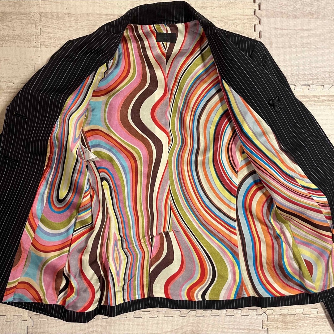 Paul Smith(ポールスミス)の【極美品】ポールスミス　パンツスーツ　セットアップ　マルチストライプ　総柄　L レディースのフォーマル/ドレス(スーツ)の商品写真