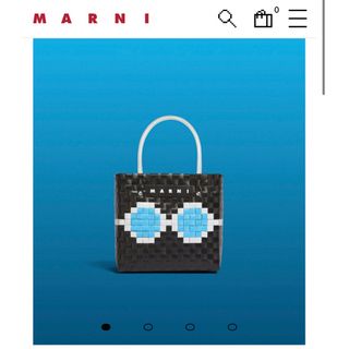 マリーニ(MARINI)のブラック サングラス MARNI MARKET SUN BASKET(かごバッグ/ストローバッグ)