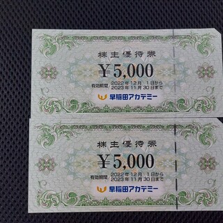 早稲田アカデミー  株主優待券  10000円分(その他)