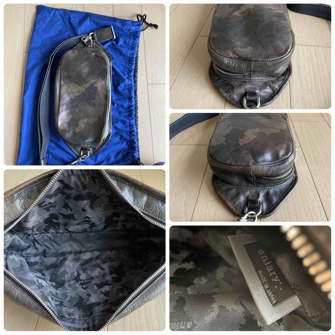 aniary - アニアリ Aniaryカモフラ柄レザーボディバッグ11-07000中古 aniary - アニアリ Aniaryカモフラ柄レザーボディバッグ11-07000中古