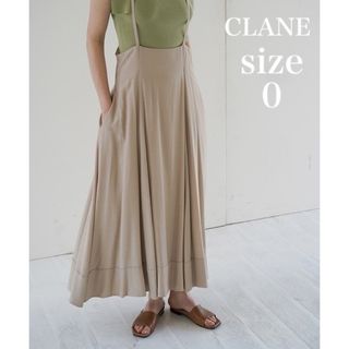 クラネ(CLANE)のCLANE（クラネ）H/W サスペンダースカート　ベージュ　キャミワンピース(ロングワンピース/マキシワンピース)