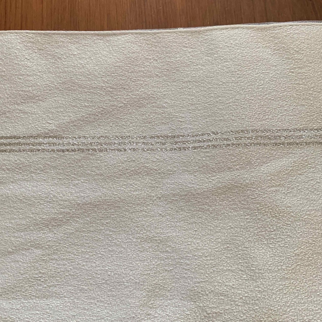 半幅帯 リバーシブル 白×グレー レディースの水着/浴衣(浴衣帯)の商品写真