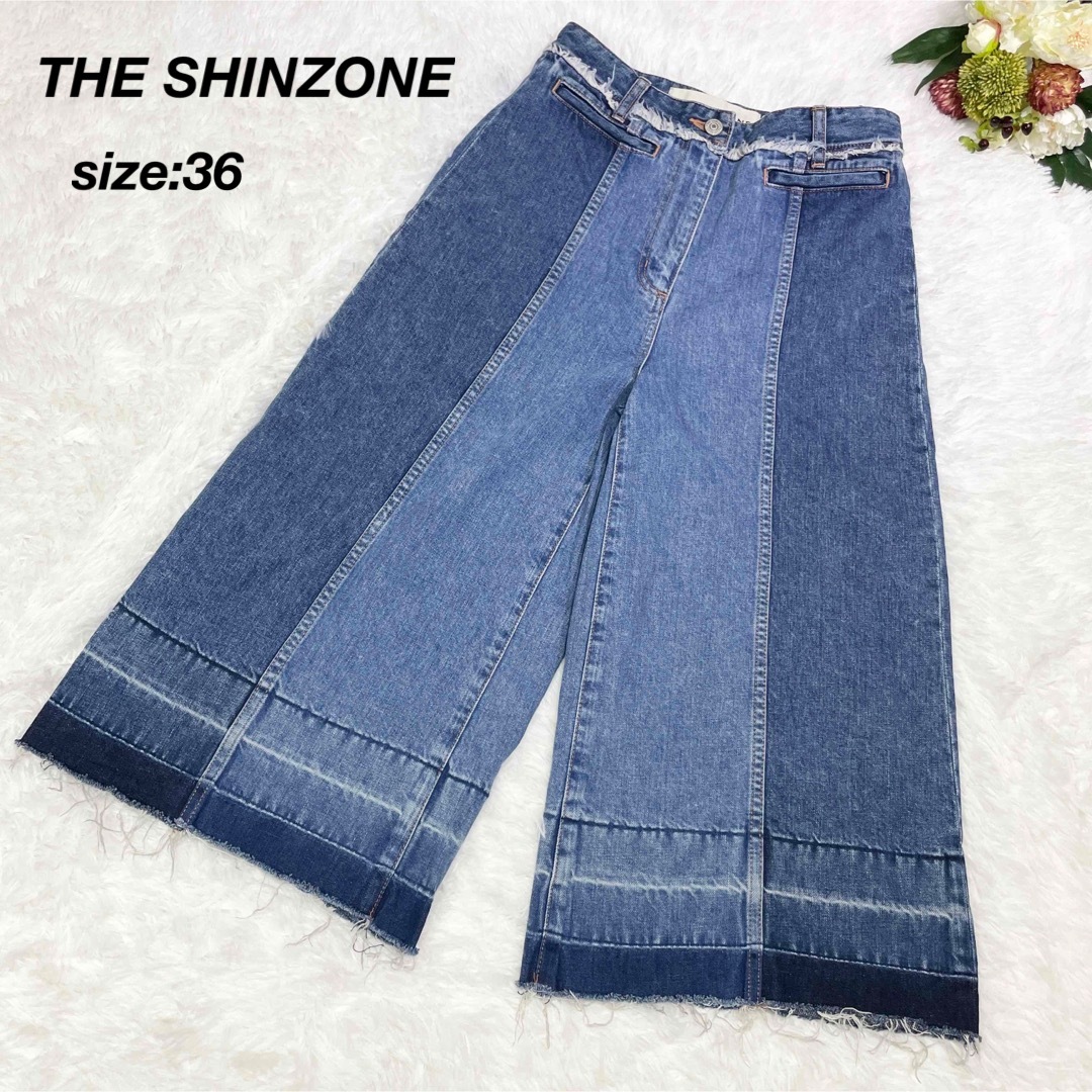 Shinzone(シンゾーン)のTHE SHINZONE  ザ シンゾーン デニムハーフパンツ カットオフ36 レディースのパンツ(デニム/ジーンズ)の商品写真