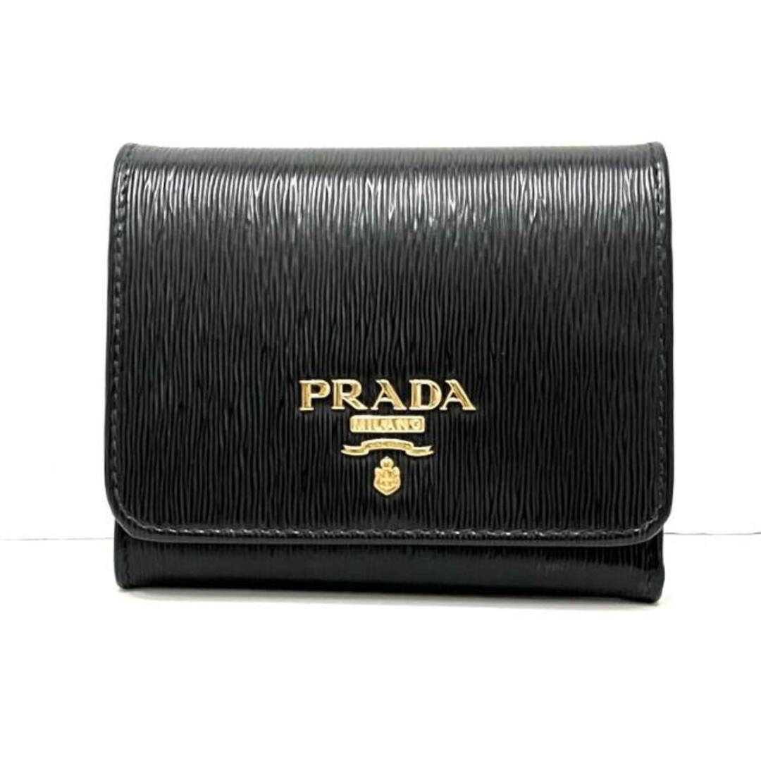 PRADA(プラダ) 3つ折り財布 - 黒 レザー-