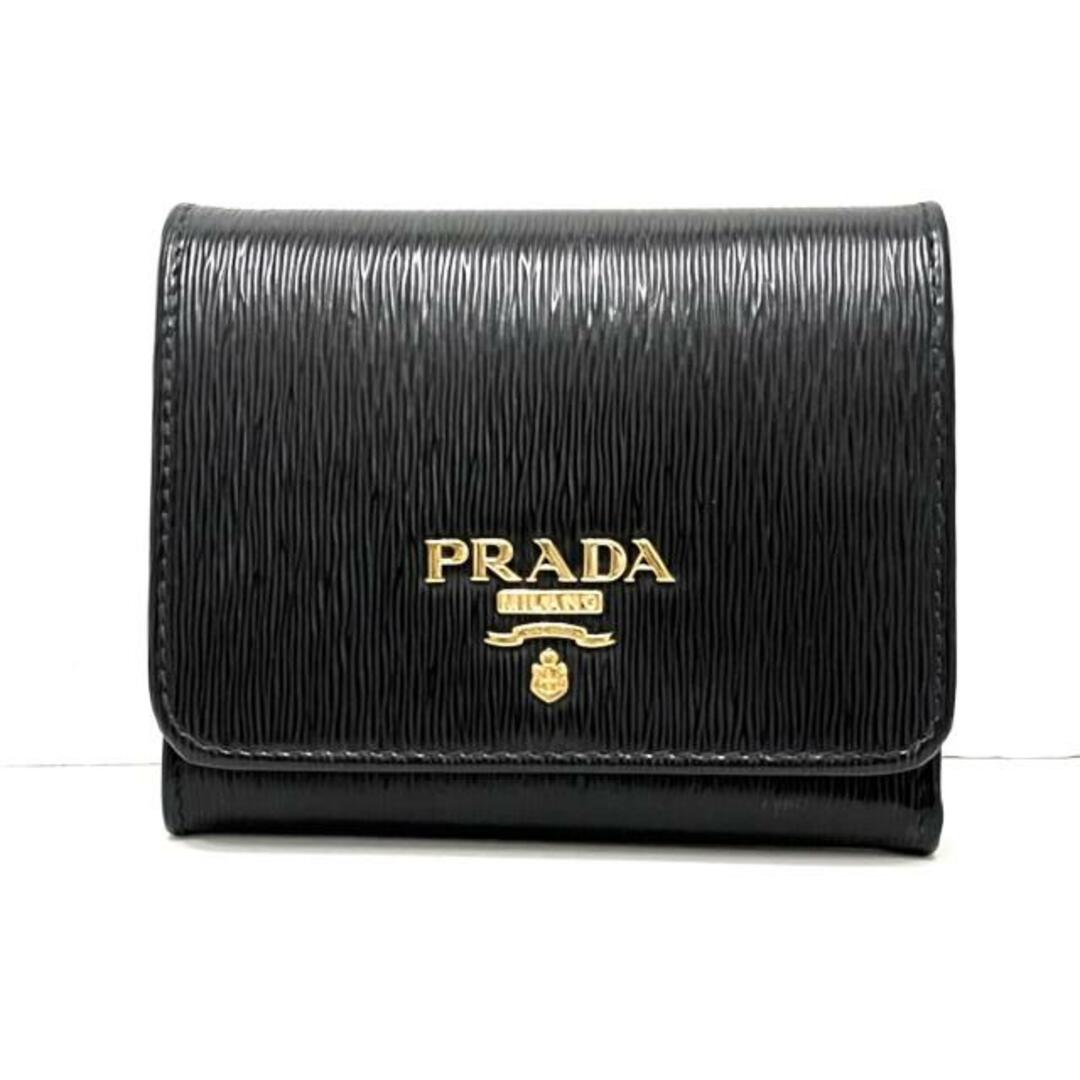 PRADA(プラダ) 3つ折り財布 - 黒 レザーカード入れ⇒6箇所