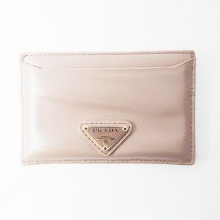 プラダ(PRADA)のプラダ カードケース - ベージュ レザー(名刺入れ/定期入れ)