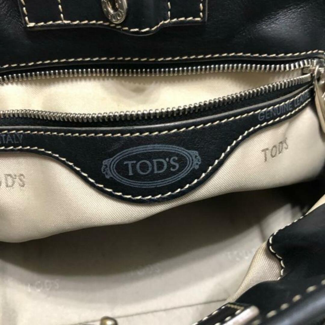 最 安値 売上 美品トッズ TOD'S レザーショルダーバッグ ブラック