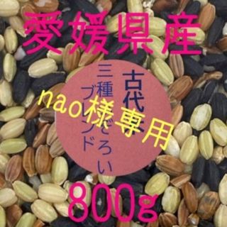 nao様専用　古代米3種ふぞろいブレンド　愛媛県産　800ｇ(米/穀物)