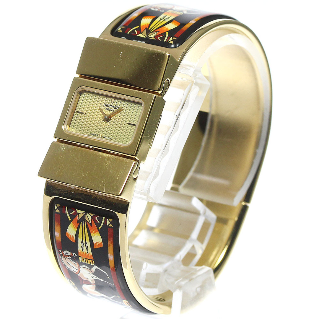 Hermes - エルメス HERMES LO1.201 ロケ 七宝焼き クォーツ レディース