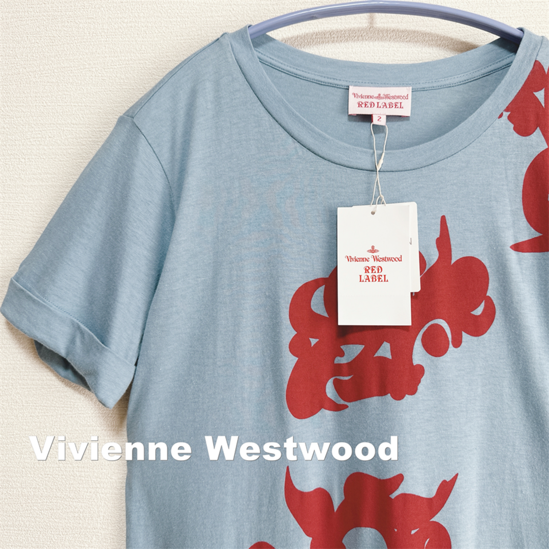 Vivienne Westwood(ヴィヴィアンウエストウッド)の【Vivienne Westwood】サックス ワンピース タグ付未使用 レディースのワンピース(ロングワンピース/マキシワンピース)の商品写真