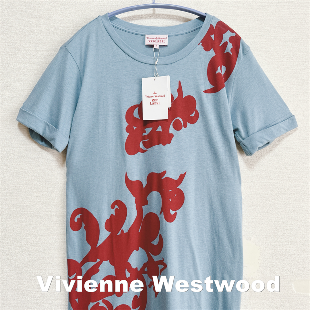 Vivienne Westwood(ヴィヴィアンウエストウッド)の【Vivienne Westwood】サックス ワンピース タグ付未使用 レディースのワンピース(ロングワンピース/マキシワンピース)の商品写真