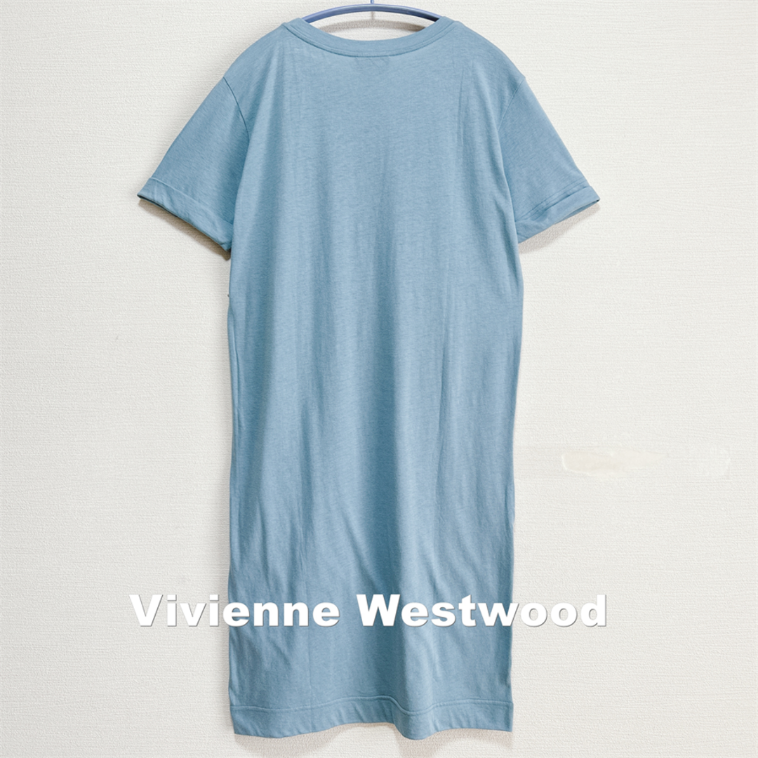 Vivienne Westwood(ヴィヴィアンウエストウッド)の【Vivienne Westwood】サックス ワンピース タグ付未使用 レディースのワンピース(ロングワンピース/マキシワンピース)の商品写真