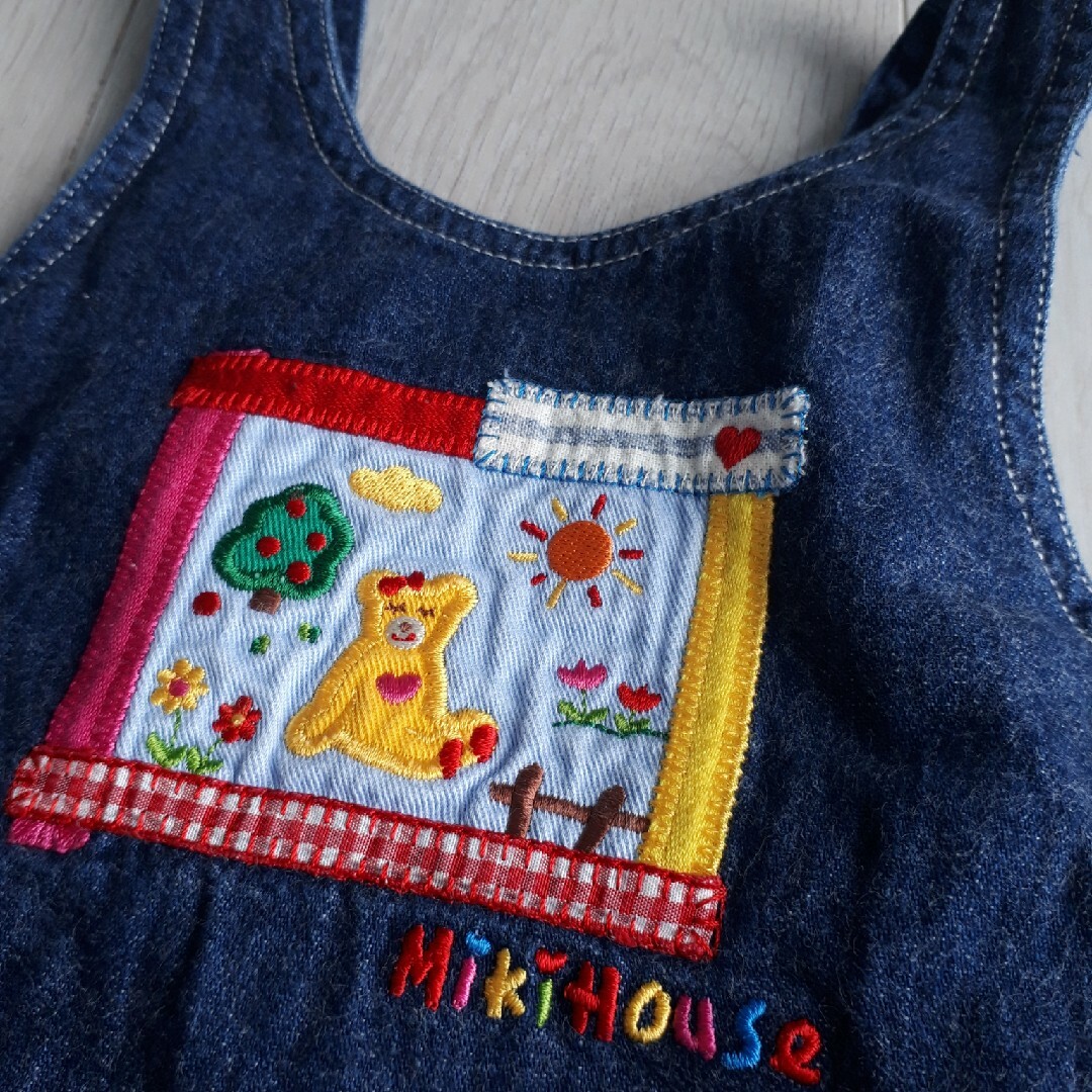 mikihouse(ミキハウス)のオールドミキハウス ジャンパースカート キッズ/ベビー/マタニティのキッズ服女の子用(90cm~)(ワンピース)の商品写真