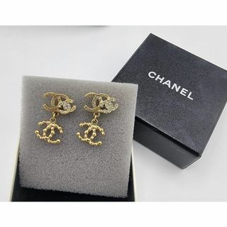 CHANEL - 確実正規品 シャネル ラインストーン ピアス 消毒済みの通販