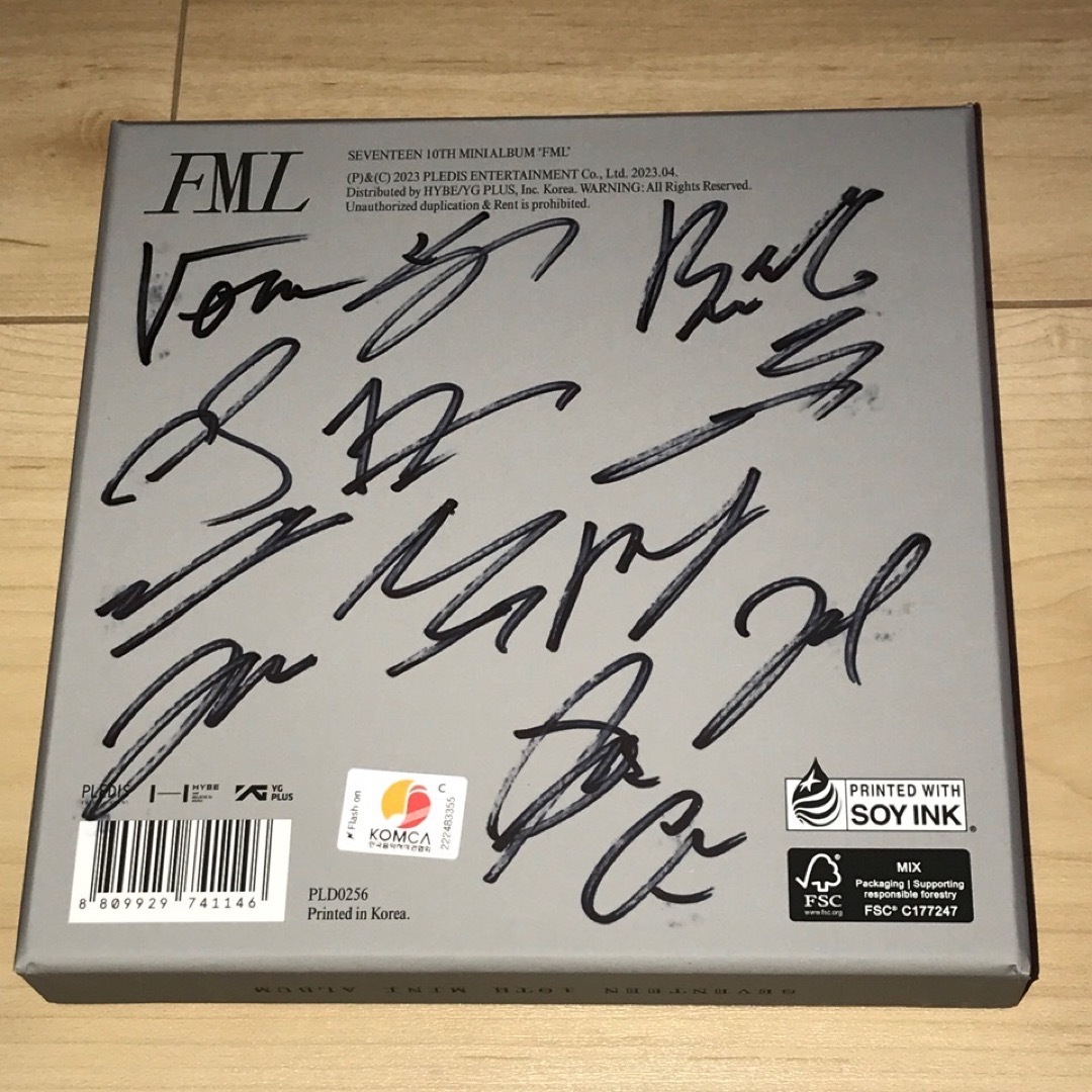 SEVENTEEN 直筆サイン「FML」ver.C CD-