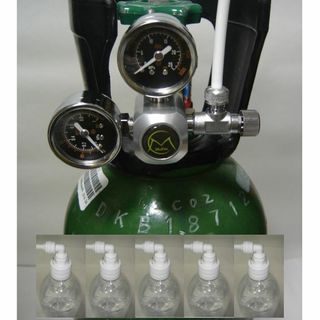 強炭酸水製作用レギュレーター+炭酸水製作キット 自動ロック式蓋5個 ...