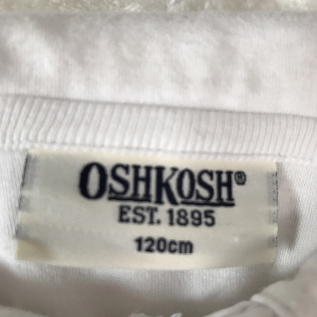 OshKosh(オシュコシュ)のオシュコシュ　白Tシャツ 120 襟フリル　トップス　夏　女の子 キッズ/ベビー/マタニティのキッズ服女の子用(90cm~)(Tシャツ/カットソー)の商品写真