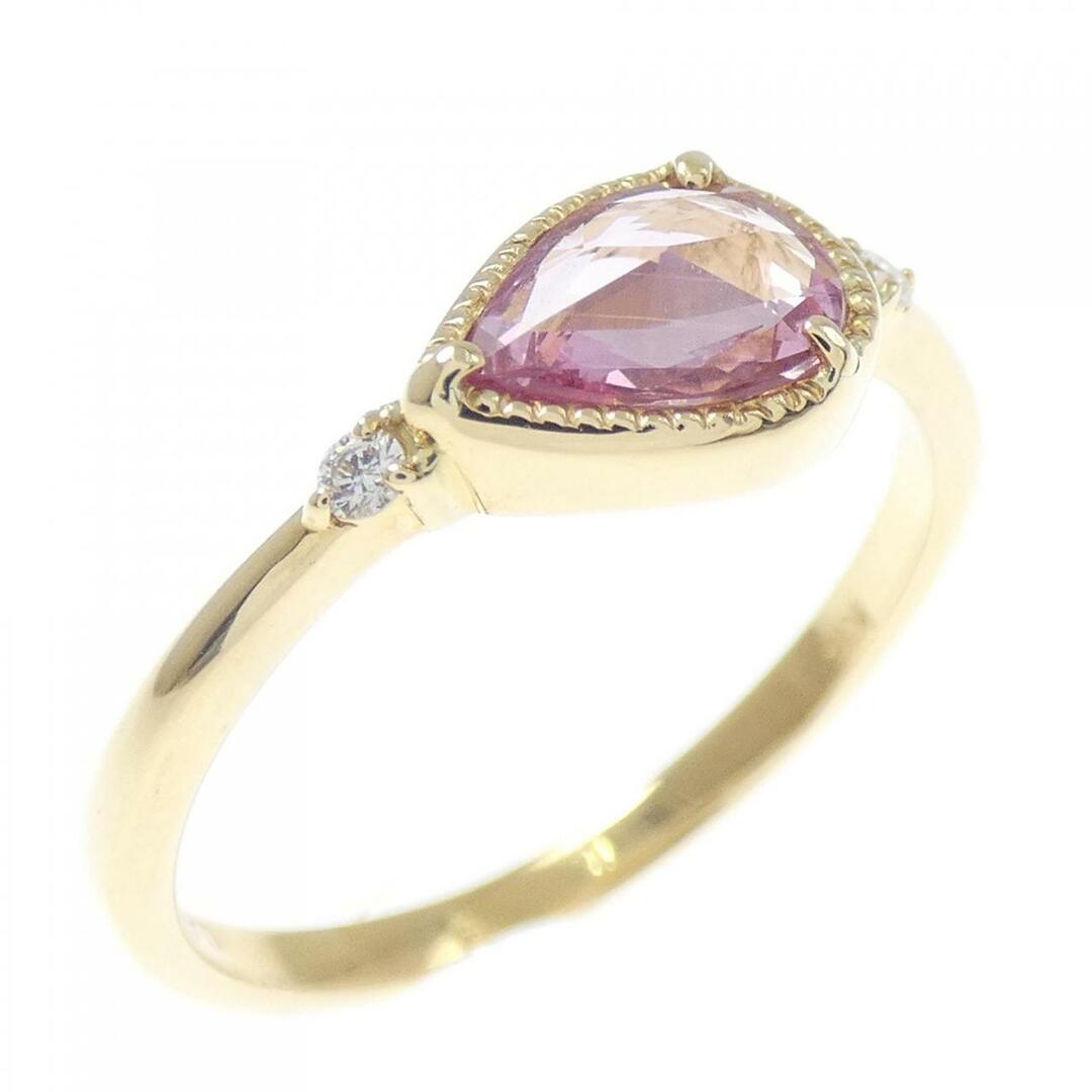 K18YG サファイヤ リング 0.448CT - リング(指輪)