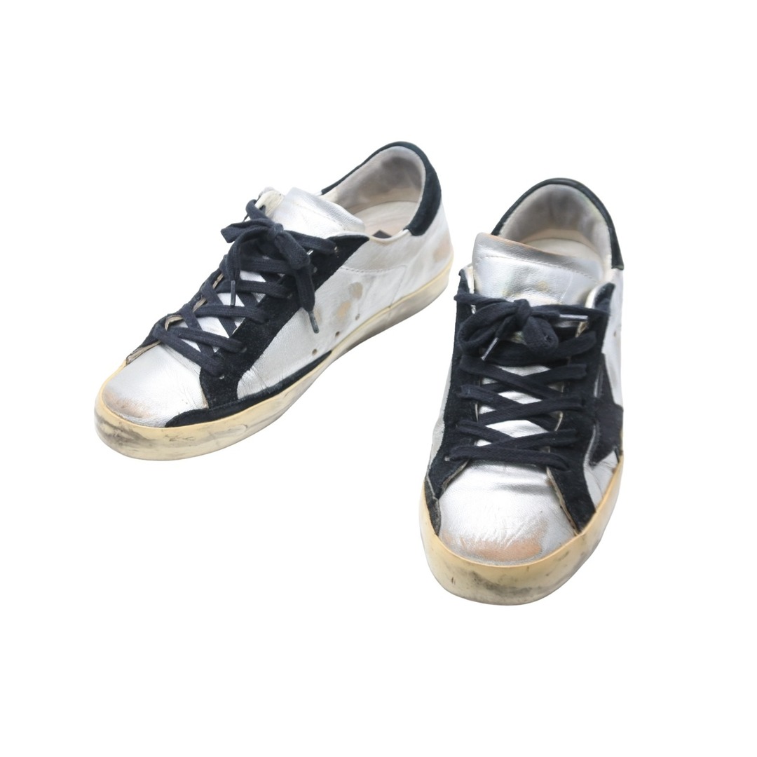 GOLDEN GOOSE ゴールデングース スニーカー ヴィンテージ加工 シルバー ブラック サイズ36 良品  52139