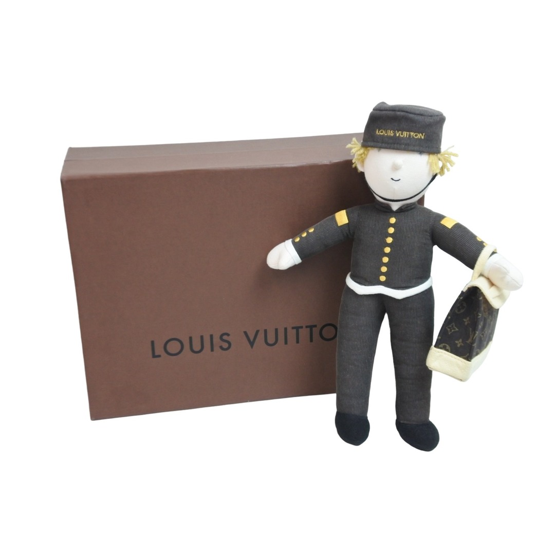 LOUIS VUITTON ルイヴィトン ベルボーイ人形 2013年 クリスマス限定 ノベルティ コットン ポリエステル 美品  27080のサムネイル